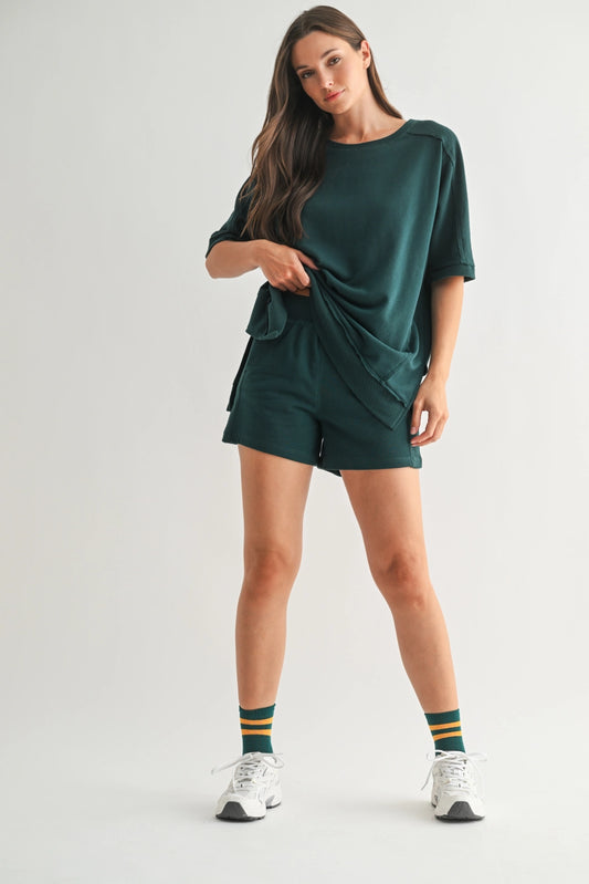 Ultimate Comfort: Offset French Terry Lounge Shorts